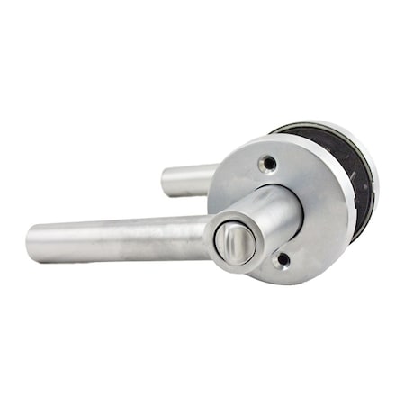 Kwikset Milan Lever with Round Rose Entry Door Lock SmartKey with 6AL Latch, RCS Strike Satin Chrome Finish 740MILRDT-26DS